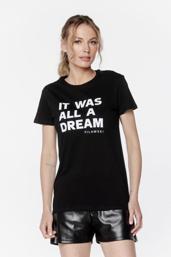 T-SHIRT NAPIS DAMSKI