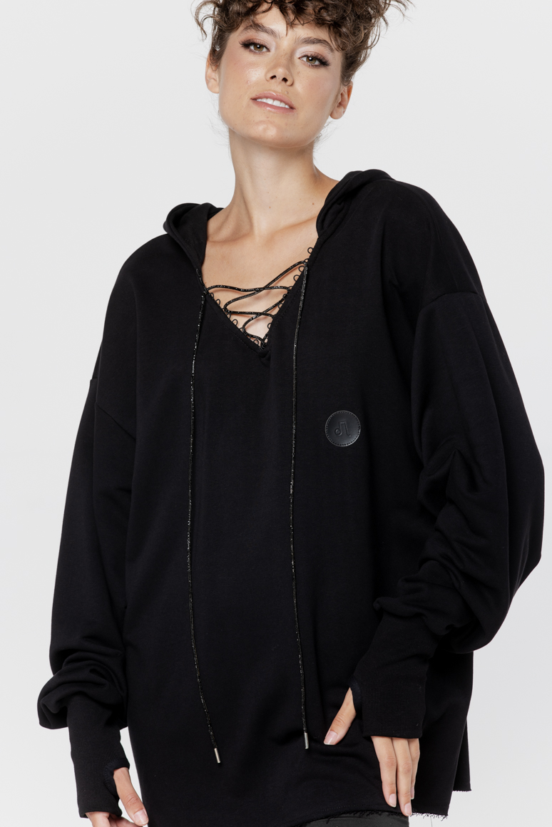 BLUZA AGA OZDOBNE WIĄZANIE - obrazek 3