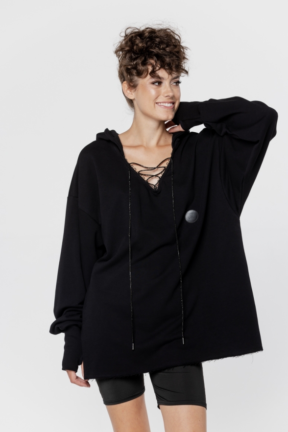 BLUZA AGA OZDOBNE WIĄZANIE