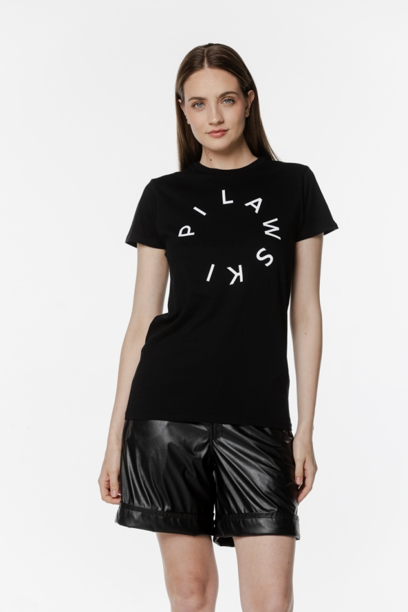 T-SHIRT LOGO NAPIS DAMSKI