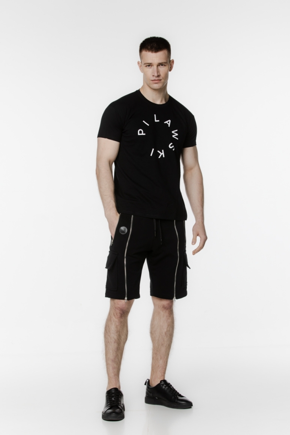 T-SHIRT LOGO NAPIS MĘSKI