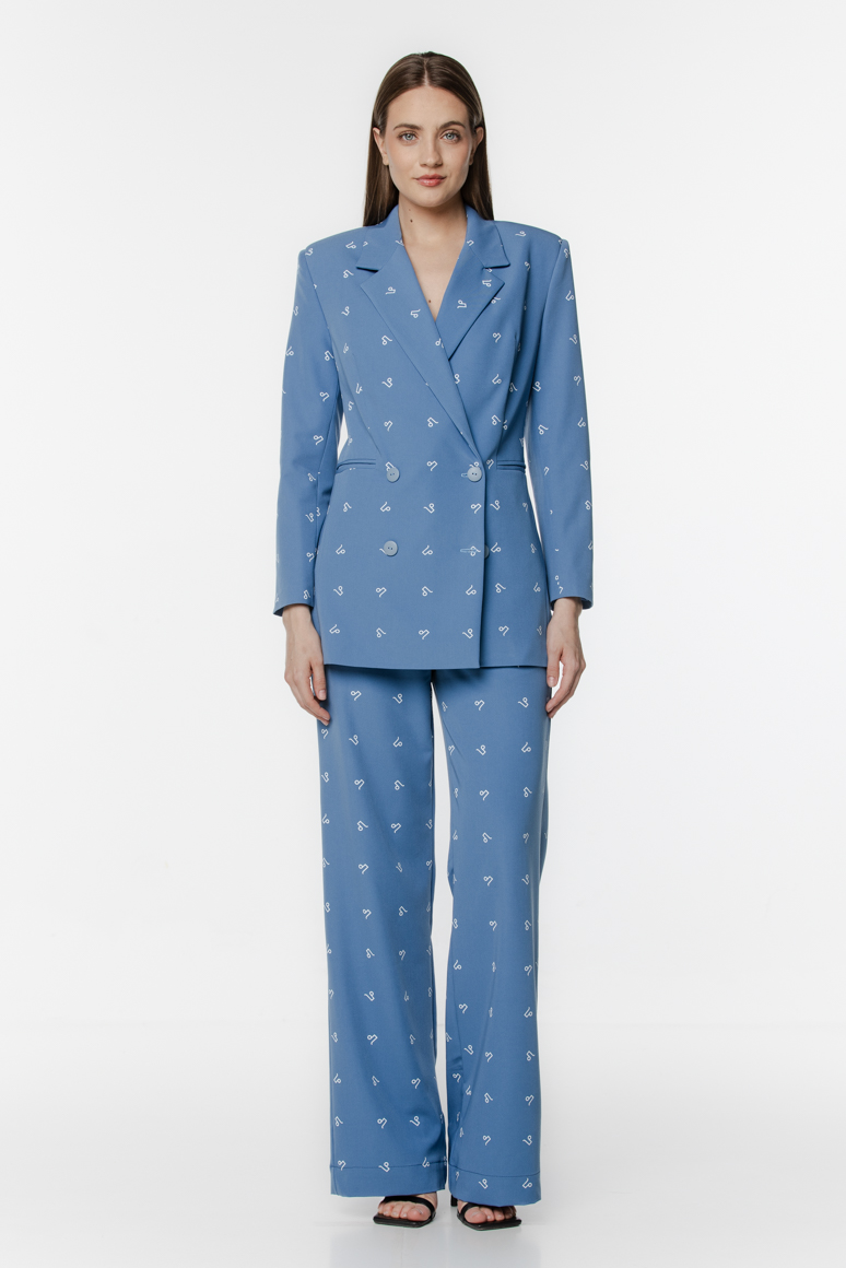 SPODNIE NIEBIESKIE MONOGRAM DAMSKIE - obrazek 5