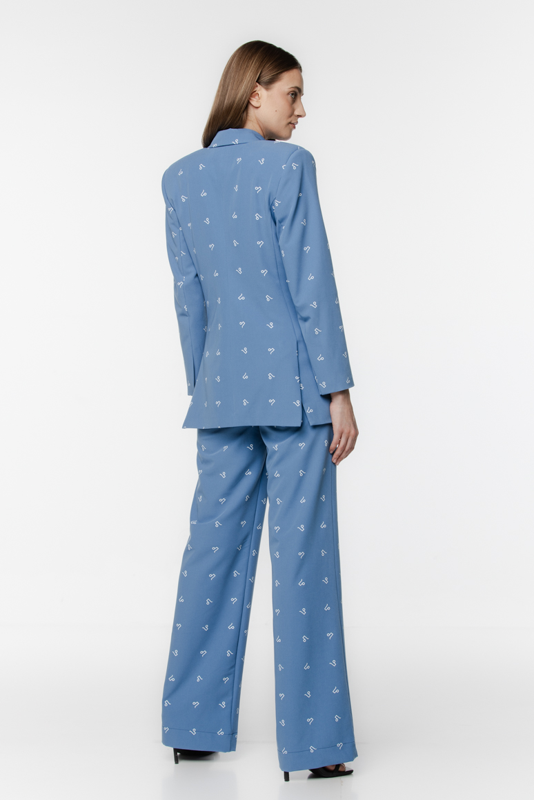 SPODNIE NIEBIESKIE MONOGRAM DAMSKIE - obrazek 4
