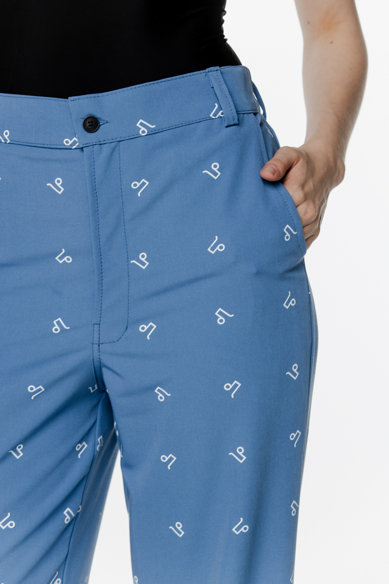 SPODNIE NIEBIESKIE MONOGRAM DAMSKIE - obrazek 3