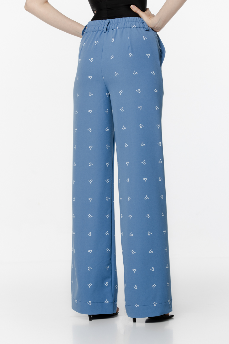 SPODNIE NIEBIESKIE MONOGRAM DAMSKIE - obrazek 2