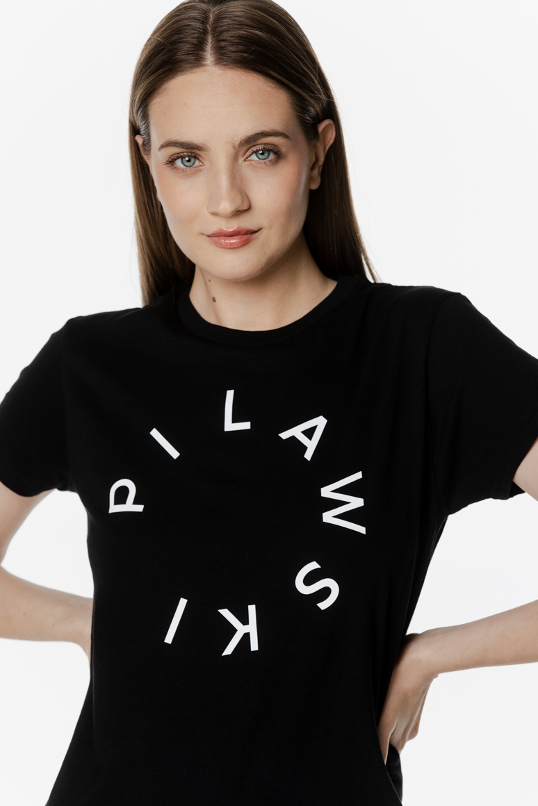 T-SHIRT LOGO NAPIS DAMSKI - obrazek 3