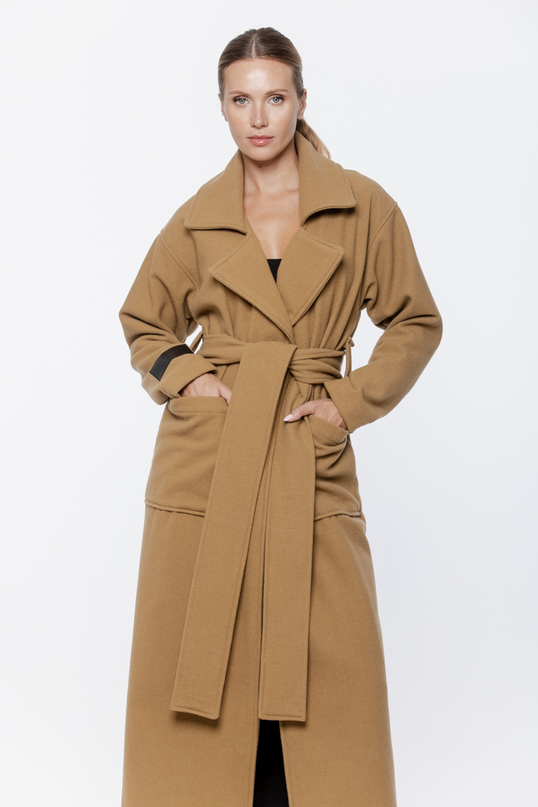 PŁASZCZ CAMEL DAMSKI - obrazek 3