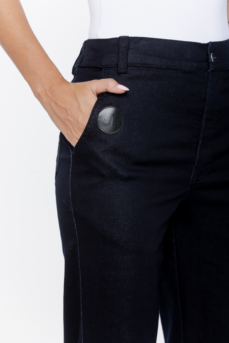SPODNIE CIEMNY JEANS DAMSKIE - obrazek 4