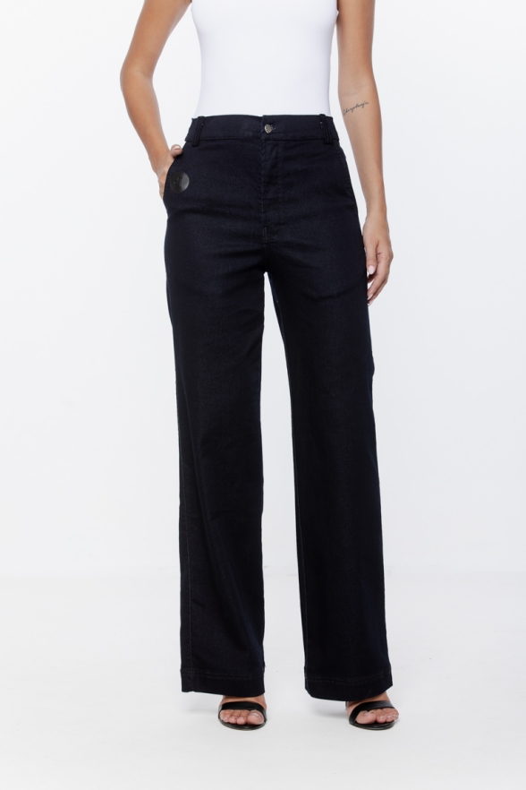 SPODNIE CIEMNY JEANS DAMSKIE