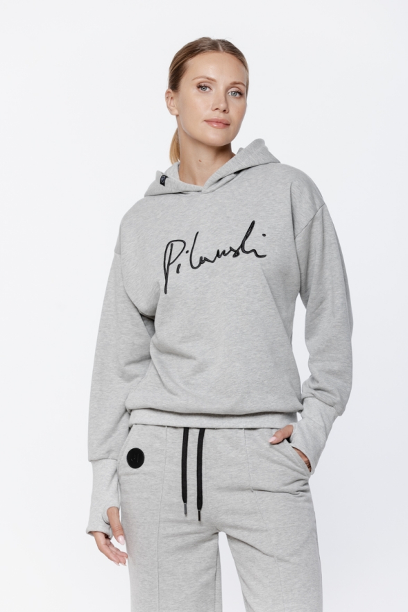 BLUZA SZARA HAFT DAMSKA