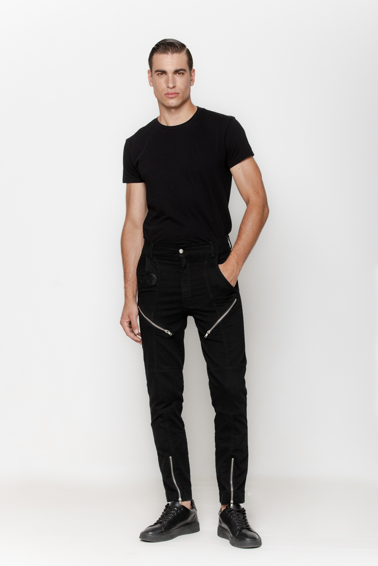 SPODNIE CZARNE JEANS MĘSKIE - obrazek 2