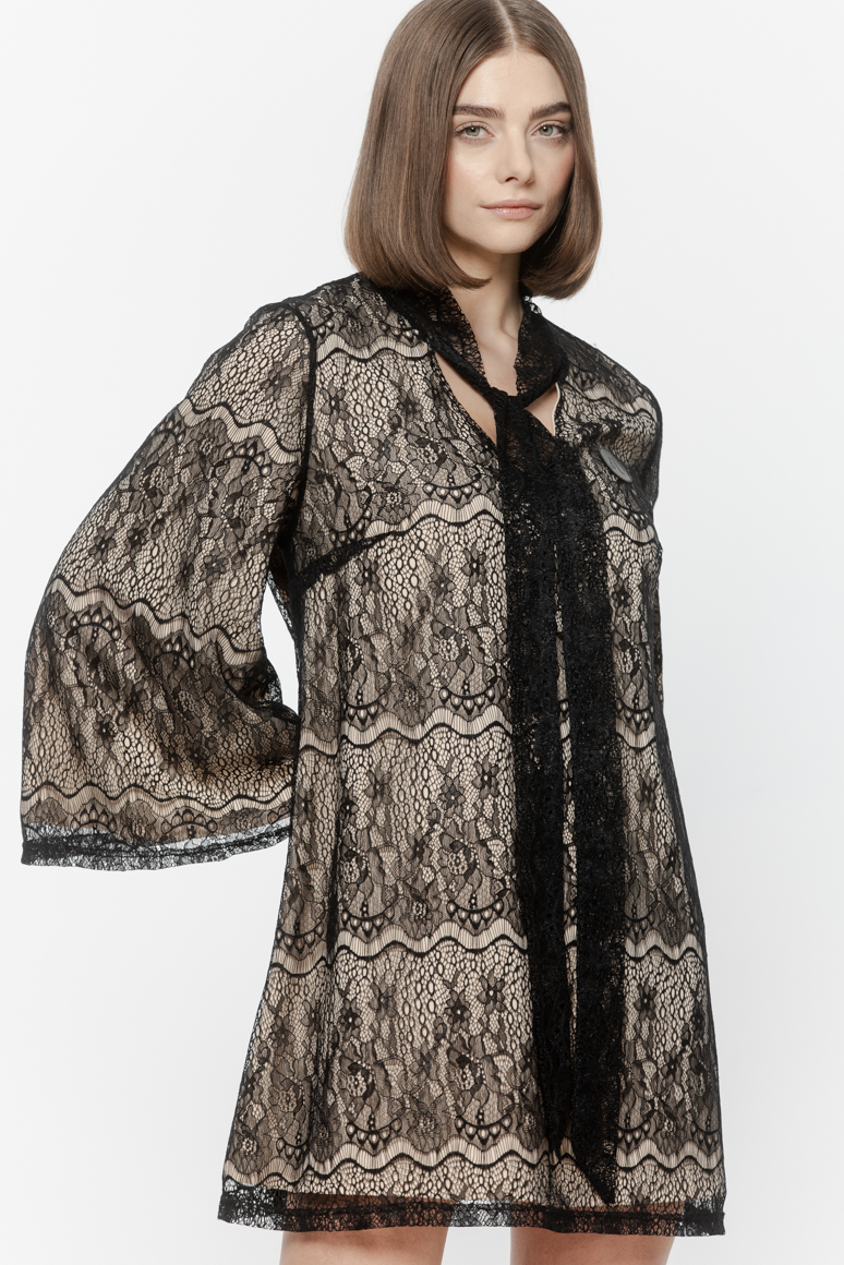 SUKIENKA KORONKA CZARNA - obrazek 3