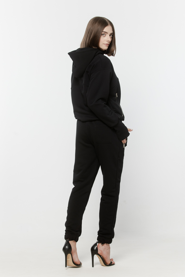 BLUZA CZARNA KANGUR DAMSKA - obrazek 4