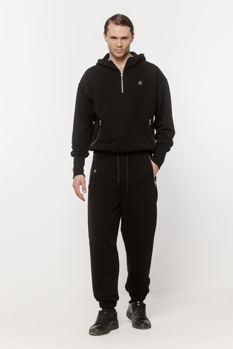 SPODNIE DRESOWE CZARNE BAGGY MĘSKIE - obrazek 5