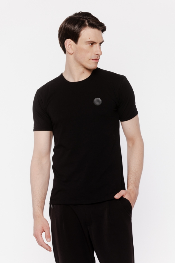 T-SHIRT CZARNY KLASYCZNY MĘSKI