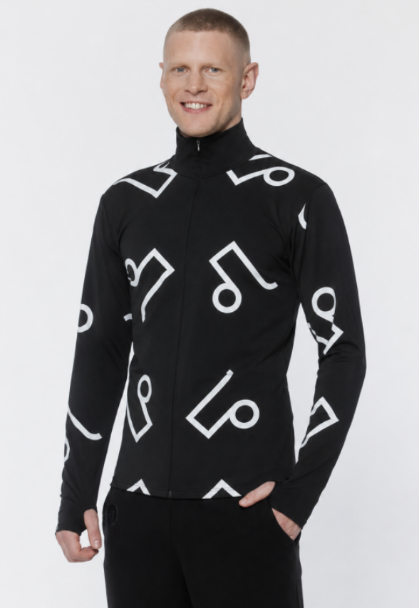 GOLF CZARNY W MONOGRAM MĘSKI