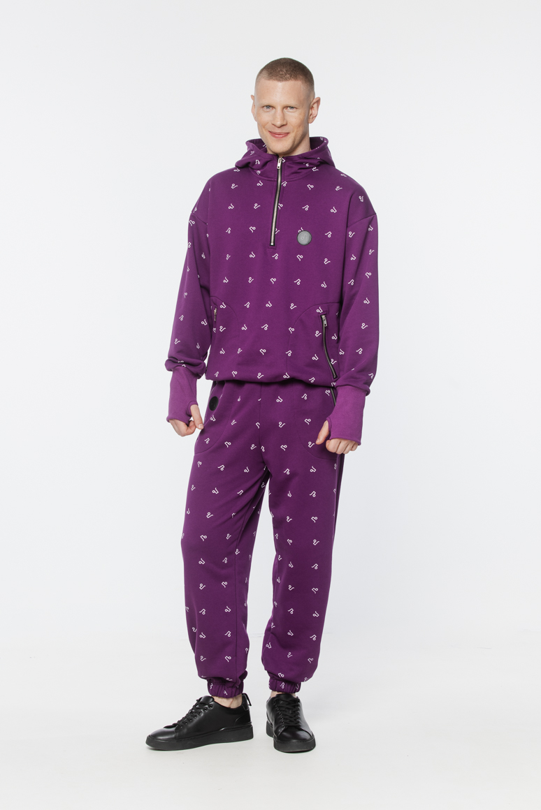 BLUZA FIOLETOWA MĘSKA - obrazek 2
