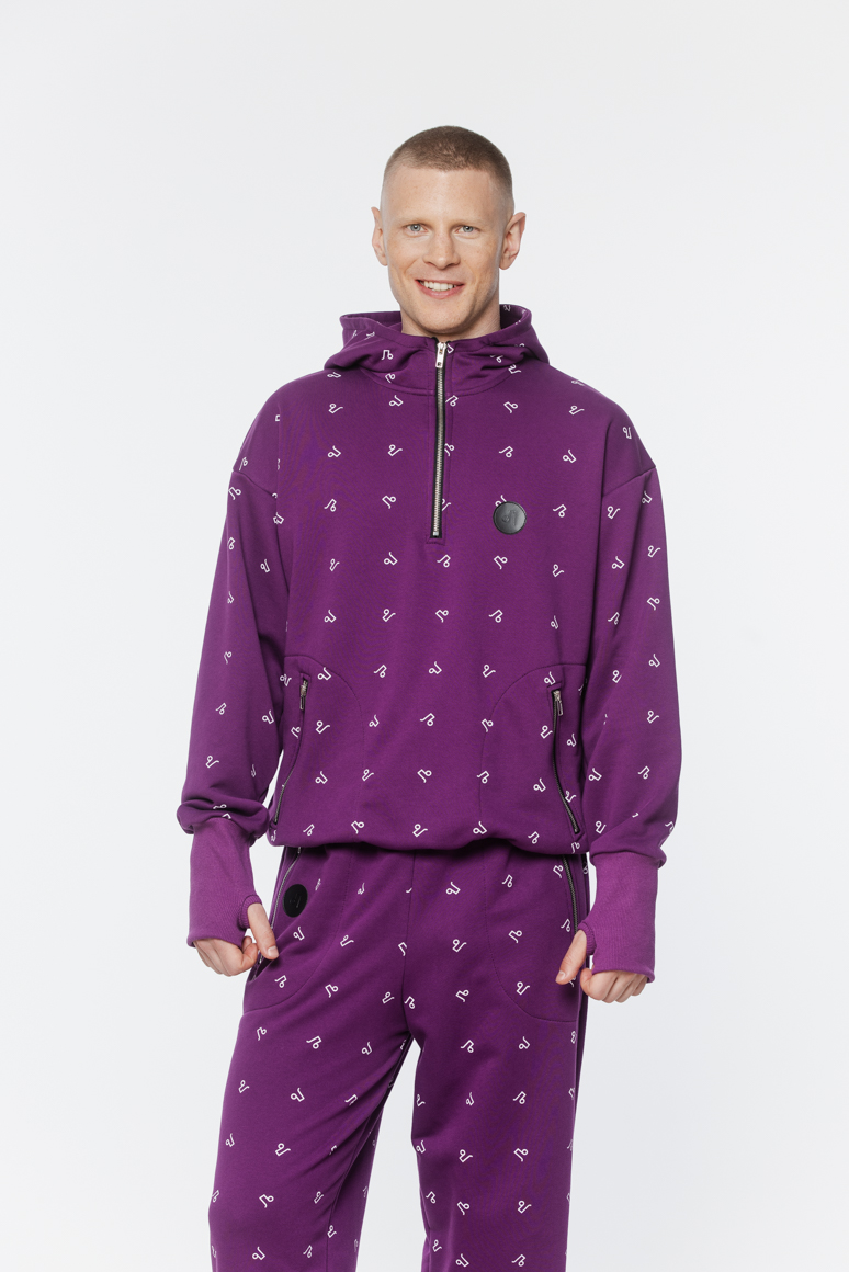 BLUZA FIOLETOWA MĘSKA - obrazek 3