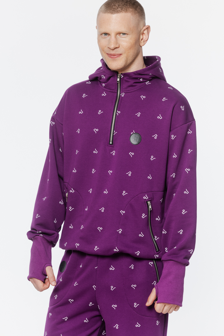 BLUZA FIOLETOWA MĘSKA - obrazek 4