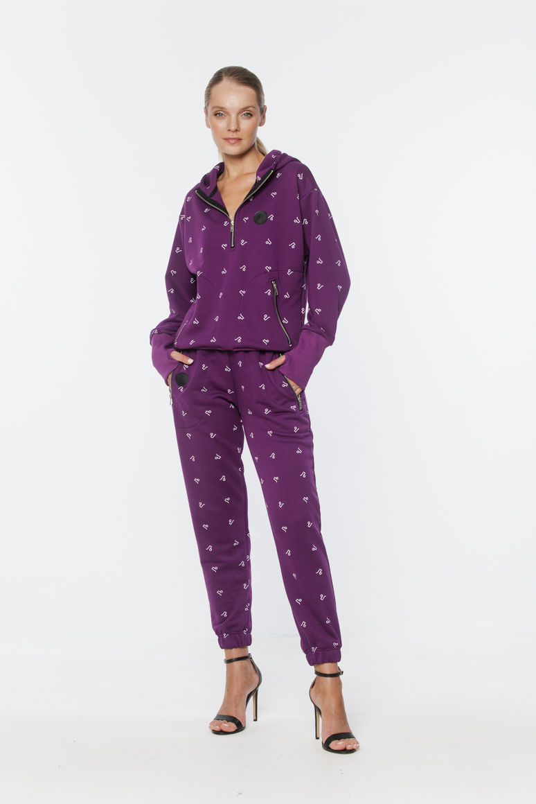 BLUZA FIOLETOWA DAMSKA - obrazek 3