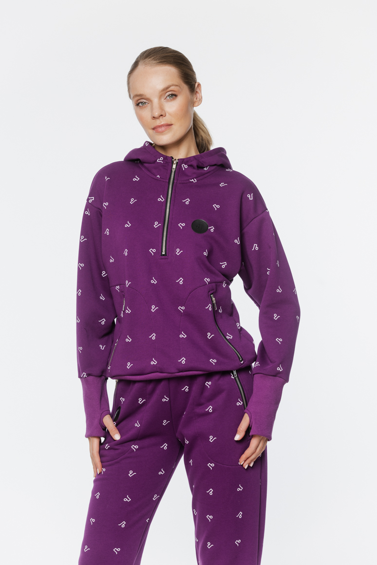 BLUZA FIOLETOWA DAMSKA - obrazek 2