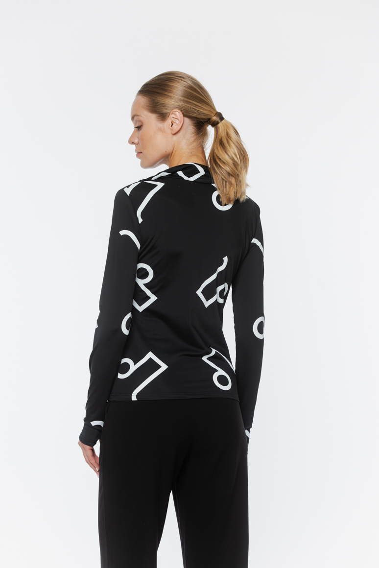 GOLF CZARNY W MONOGRAM DAMSKI - obrazek 4