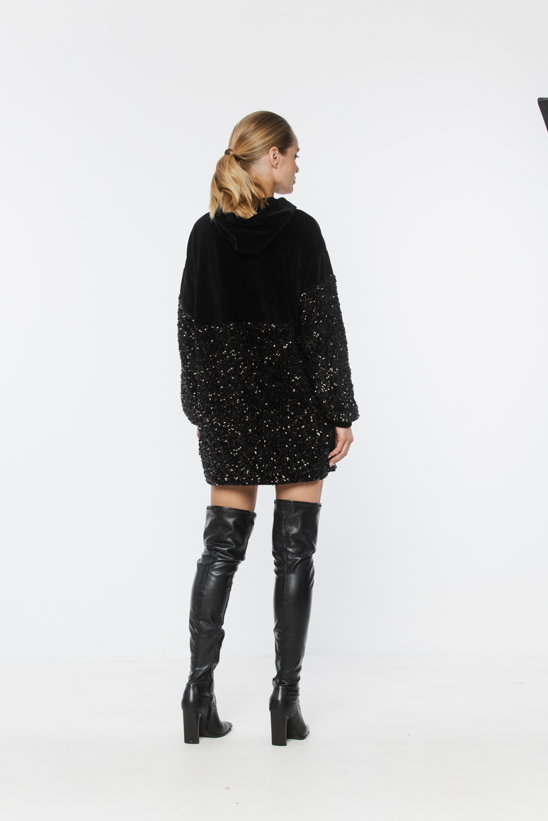 BLUZA AGA CEKIN CZARNY - obrazek 3