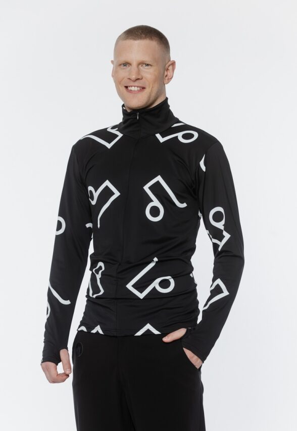 GOLF CZARNY W MONOGRAM MĘSKI