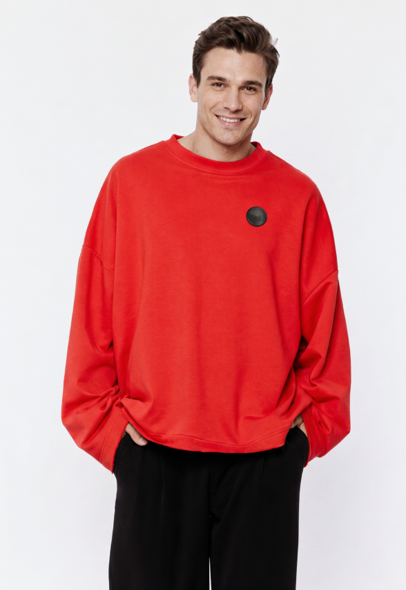 BLUZA CZERWONA CREWNECK MĘSKA